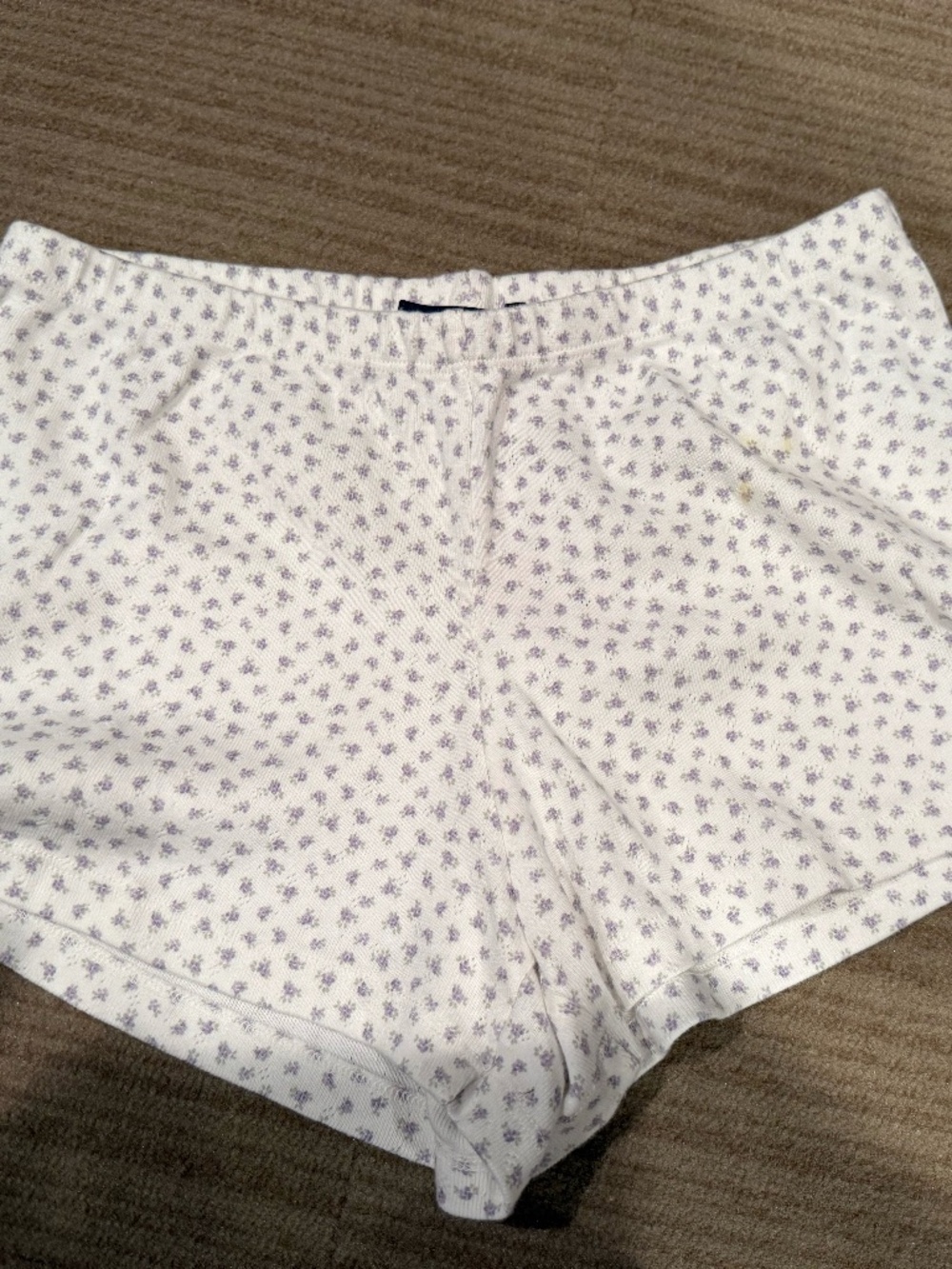 BRANDY MELVILLE ~Emery Floral Cotton Shorts - Ivory Lilac Floral -XS/S